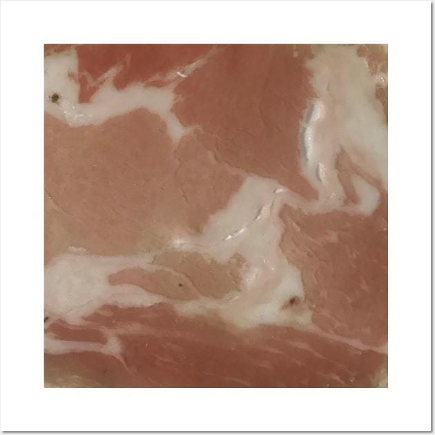 Dry aged Pancetta Italian bacon texture background. Wall Art by FOGSJ